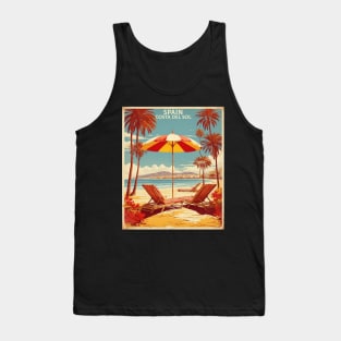 Costa del Sol Beach Spain Travel Tourism Retro Vintage Tank Top